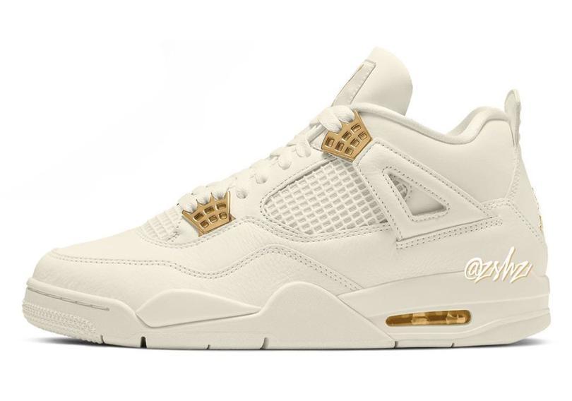 air-jordan-4-womens-sail-metallic-gold-black-aq9129-170-1